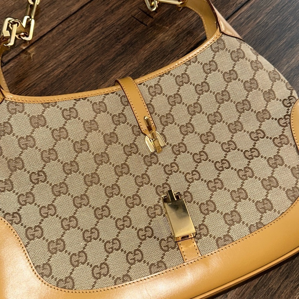 💥FLASH SALE💥Gucci Jackie O 1961 hobo bag GG purse vintage monogram shoulder bag - Picture 8 of 17